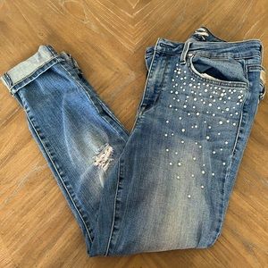 Seven7 Jeans with pearl beads size 10